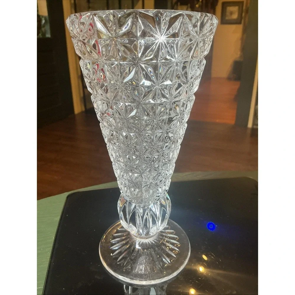 Vintage‎ Princess House 24% Heavy Lead Crystal Star Diamond Cut 8